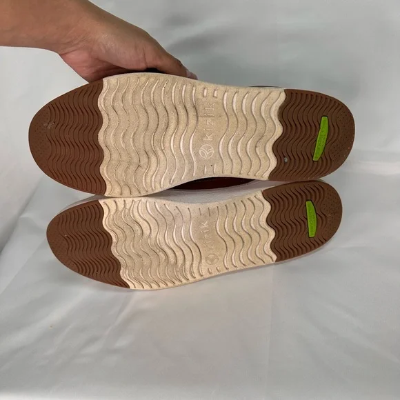 Kizik Vegas Sneakers Mens Size 15W Brown V Leather Lace Up Casual Comfort Shoes - Picture 7 of 8